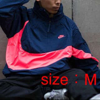 ナイキ(NIKE)のNIKE ANRK JACKET ナイキアノラックジャケット 新品黒タグ付き(ナイロンジャケット)