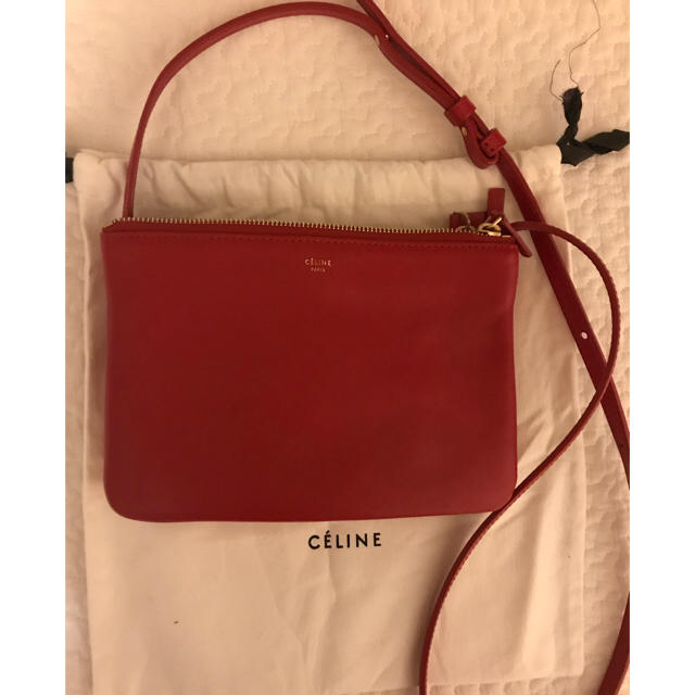 セリーヌ CELINE トリオ スモール レッド