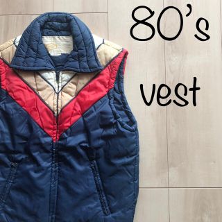 パタゴニア(patagonia)の80年代Sears中綿ベスト【M】vintage古着usa着画有り(ベスト/ジレ)