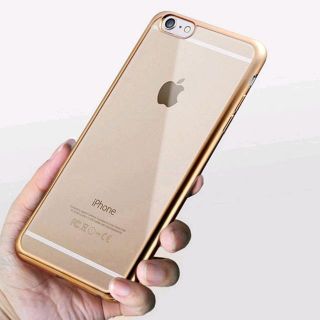 iPhone6 iPhone6s ゴールド クリア メタリック ケース(iPhoneケース)