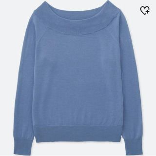 ユニクロ(UNIQLO)のテマリ。様専用　メリノウールニット　ブルーM(ニット/セーター)