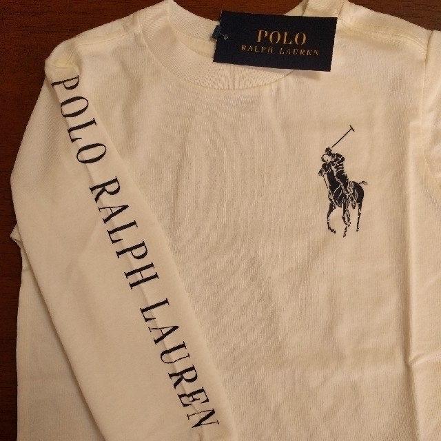 POLO RALPH LAUREN(ポロラルフローレン)のラルフローレン ビッグポニー 長袖 Tシャツ 白 3T 100cm キッズ/ベビー/マタニティのキッズ服男の子用(90cm~)(Tシャツ/カットソー)の商品写真