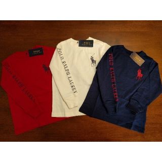 ポロラルフローレン(POLO RALPH LAUREN)のラルフローレン ビッグポニー 長袖 Tシャツ 白 3T 100cm(Tシャツ/カットソー)