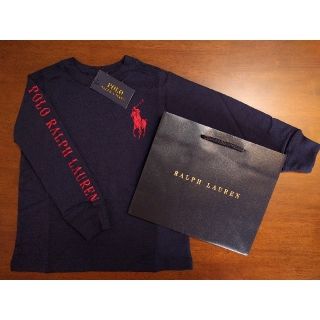 ポロラルフローレン(POLO RALPH LAUREN)のラルフローレン ビッグポニー 長袖 Tシャツ ネイビー 紺 3T 100cm(Tシャツ/カットソー)