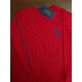 ポロラルフローレン(POLO RALPH LAUREN)のラルフローレン ビッグポニー 長袖 Tシャツ 赤 レッド 3T 100cm(Tシャツ/カットソー)