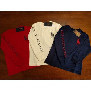 ポロラルフローレン(POLO RALPH LAUREN)のラルフローレン ビッグポニー 長袖 Tシャツ ロンＴ 赤 4T 110cm(Tシャツ/カットソー)