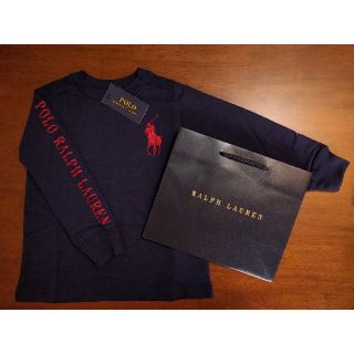 ポロラルフローレン(POLO RALPH LAUREN)のラルフローレン ビッグポニー 長袖 Tシャツ ネイビー 紺 115 サイズ5(Tシャツ/カットソー)