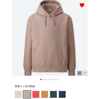 ユニクロ(UNIQLO)のユニクロユー（Uniqlo U）のスウェットプルパーカ（長袖）、ピンク、L(パーカー)