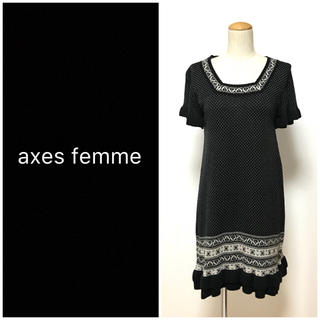 アクシーズファム(axes femme)の❤️送料込❤️axes femme 薄手ニットワンピ(ひざ丈ワンピース)