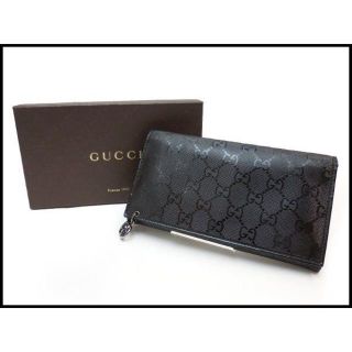 グッチ(Gucci)のGUCCI グッチ GGインプリメ 二つ折り 長財布 212109 黒(長財布)