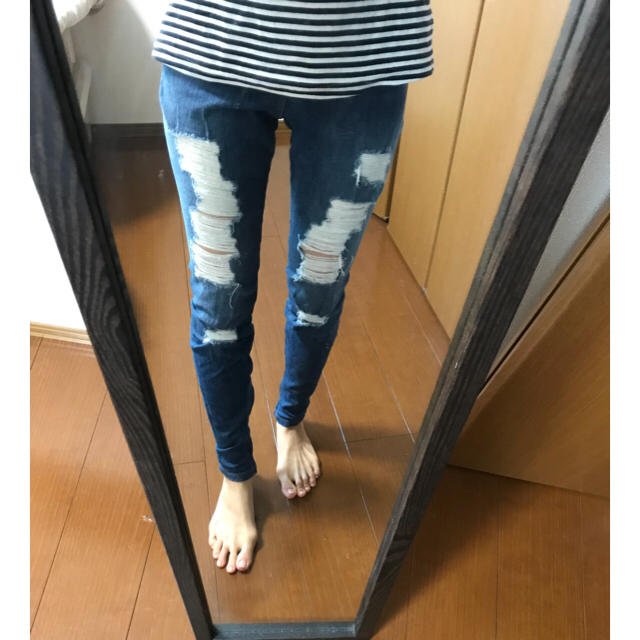 JOE’S JEANS(ジョーズジーンズ)のJOE'S jeans クラッシュデニム スキニー レギンス 2枚セット レディースのパンツ(デニム/ジーンズ)の商品写真