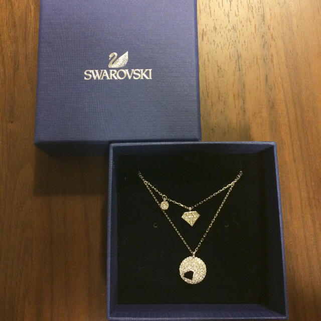 SWAROVSKI - ☆ちびなな様☆ スワロフスキー 2連ネックレス ノベルティ ... スワロフスキー二重ネックレス