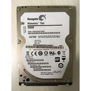 Seagate HDD 500GB 2.5インチ(PCパーツ)