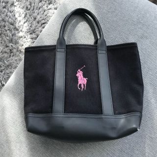 ラルフローレン(Ralph Lauren)のラルフローレントートバック♡黒(トートバッグ)