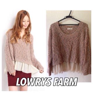 ローリーズファーム(LOWRYS FARM)のLF♡チュール付きニット(ニット/セーター)