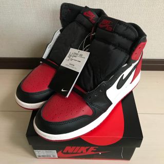 ナイキ(NIKE)の25cm NIKE AIR JORDAN 1 OG BRED TOE BG(スニーカー)