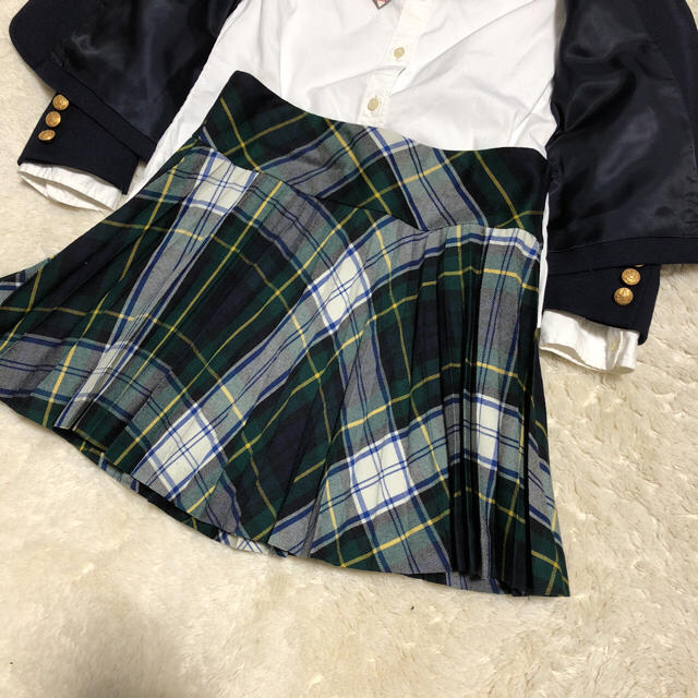 Ralph Lauren(ラルフローレン)のラルフローレン スカート.ブラウス.ブレザージャケット.リボン4点セット キッズ/ベビー/マタニティのキッズ服女の子用(90cm~)(ドレス/フォーマル)の商品写真