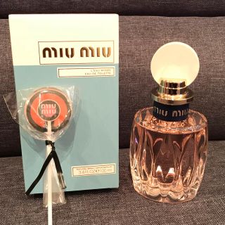 ミュウミュウ(miumiu)の値下【新品未使用】miumiu ロー ロゼ オードトワレ 100ml おまけ付き(香水(女性用))