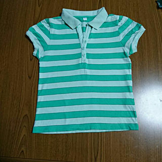 ユニクロ(UNIQLO)の120  ストライプ柄ポロシャツ～女の子用(その他)