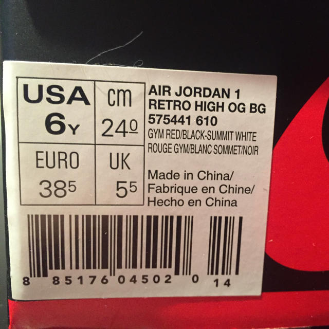 NIKE(ナイキ)のair jordan 1 og bred toe 24.0 レディースの靴/シューズ(スニーカー)の商品写真