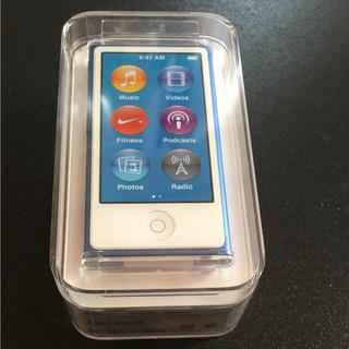 アップル(Apple)のiPod nano 16GB 2015年モデル ブルー MKN02J/A(ポータブルプレーヤー)