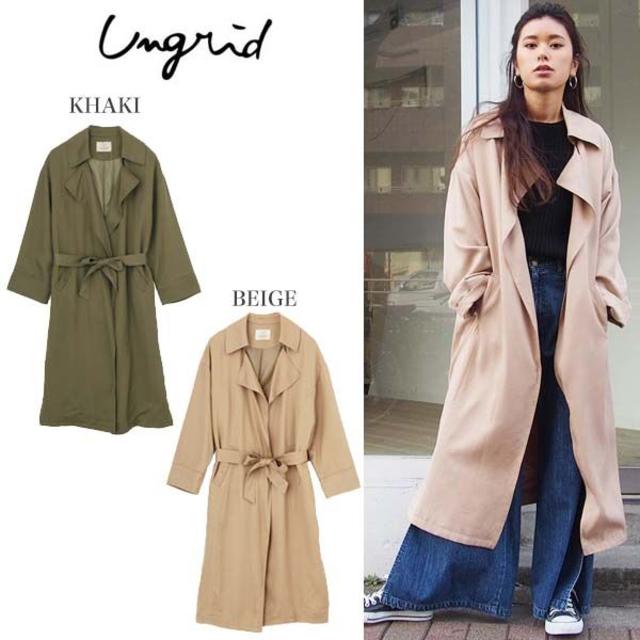 Ungrid(アングリッド)の限定♡17SS・大人気完売♡ ungrid ♡ テンセル スリット トレンチ レディースのジャケット/アウター(トレンチコート)の商品写真