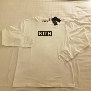 KITH LONG SLEEVE BOX LOGO WHITE シャツ Mサイズ(Tシャツ/カットソー(七分/長袖))