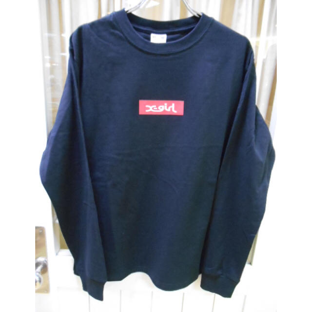 X-girl(エックスガール)のX-girl BOX LOGO L/S REGULAR TEE レディースのトップス(Tシャツ(長袖/七分))の商品写真