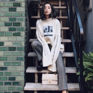 アメリヴィンテージ(Ameri VINTAGE)のameri vintage ＊ photo print knit(ニット/セーター)