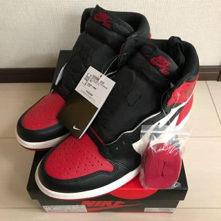 ナイキ(NIKE)の25cm nike air jordan 1 retro og bred toe(スニーカー)