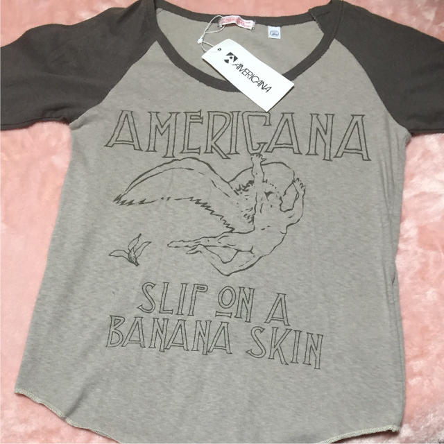 AMERICANA(アメリカーナ)の試着のみ／AMERICANA アメリカーナ 7分袖 Tシャツ カットソー レディースのトップス(Tシャツ(長袖/七分))の商品写真