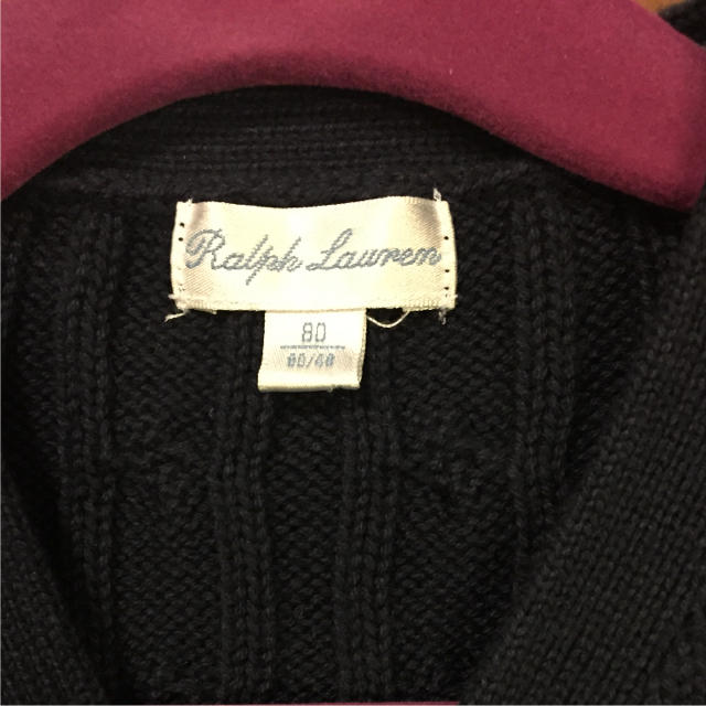 Ralph Lauren(ラルフローレン)の☆未使用☆ ラルフローレン ケーブルニットカーディガン 百貨店購入品 80 キッズ/ベビー/マタニティのベビー服(~85cm)(カーディガン/ボレロ)の商品写真