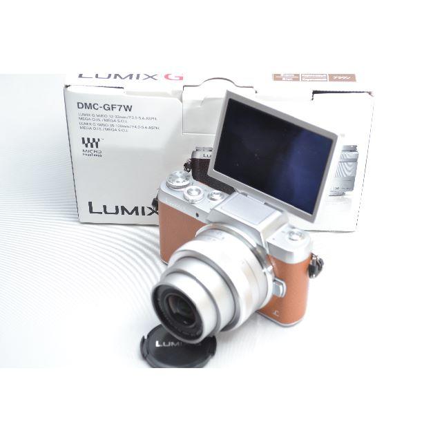 ★おしゃれなブラウン♪WiFiも自撮りも★LUMIX GF7 レンズキットPanasonic