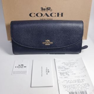 コーチ(COACH)のタグ付き★COACH コーチ　ミッドナイトネイビー　 長財布　新品/CW31(財布)