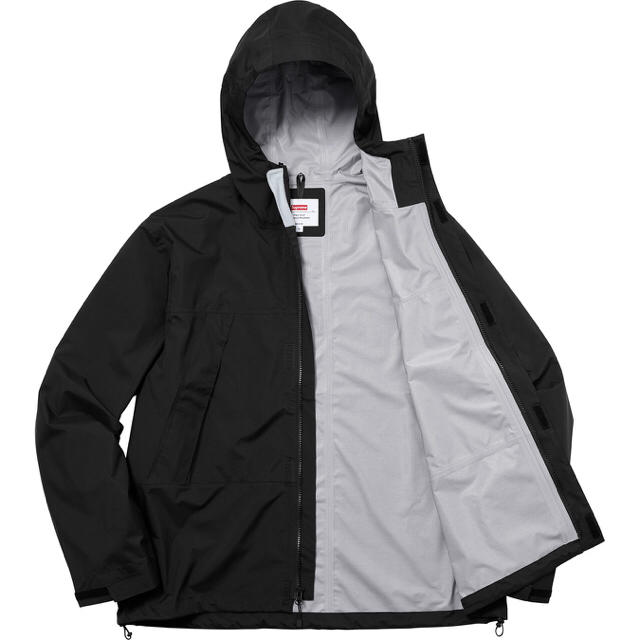 supreme taped seam anorak black