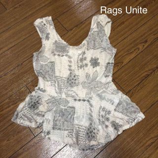 ナルシス(Narcissus)のRags Unite 柄ペプラムtops(タンクトップ)