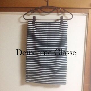 ドゥーズィエムクラス(DEUXIEME CLASSE)のDeuxieme ボーダー膝丈スカート(ひざ丈スカート)