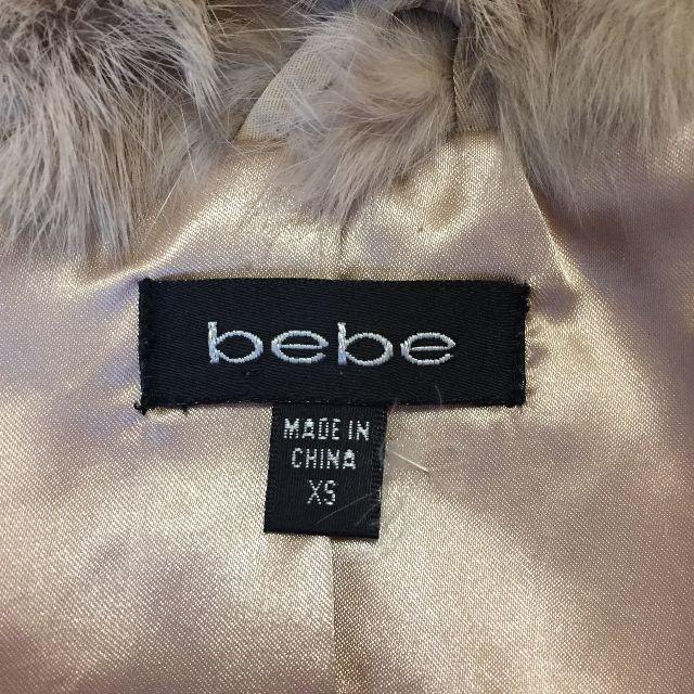 BeBe(ベベ)のbebe☆ラビットファーフードのダウンブルゾンXS レディースのジャケット/アウター(ブルゾン)の商品写真
