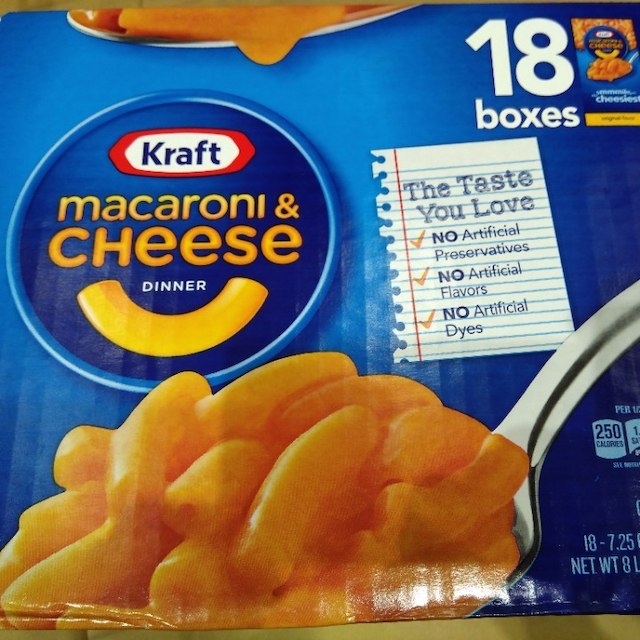 コストコ(コストコ)のクラフト マカロニ＆チーズ 206g×18P 食品/飲料/酒の食品(麺類)の商品写真