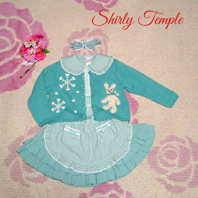 Shirley Temple(シャーリーテンプル)の♡662♡シャーリーテンプル♡ギンガムエプロン♡セット♪☆♡110cm♡ キッズ/ベビー/マタニティのキッズ服女の子用(90cm~)(ワンピース)の商品写真