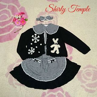 シャーリーテンプル(Shirley Temple)の♡663♡シャーリーテンプル♡ギンガムエプロン♡セット♪☆♡110cm♡(ワンピース)