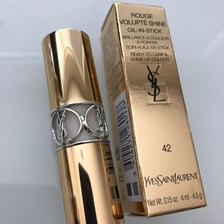 イヴサンローランボーテ(Yves Saint Laurent Beaute)の新品☆YSL☆ルージュ ヴォリュプテ シャイン　42番ミディミニュイット　(口紅)