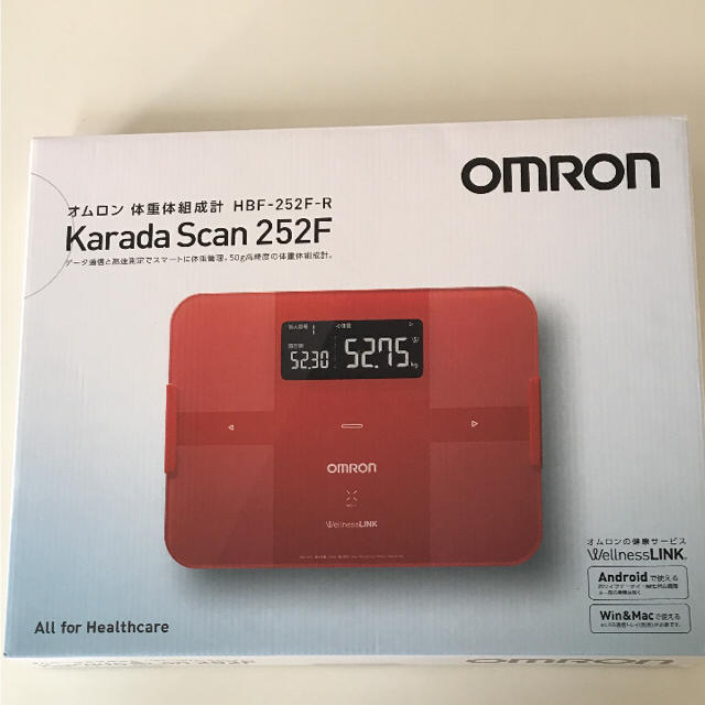 OMRON(オムロン)のOMRON  karada scan 252f 未使用品 スマホ/家電/カメラの美容/健康(体重計/体脂肪計)の商品写真