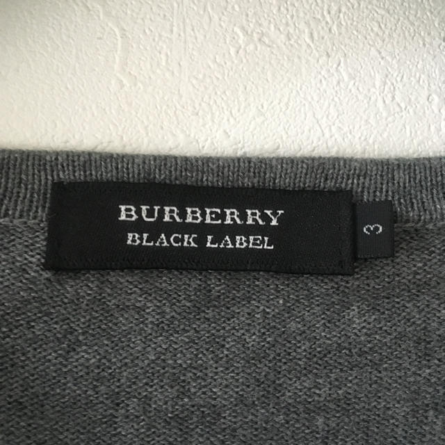 BURBERRY BLACK LABEL(バーバリーブラックレーベル)のバーバリーブラックレーベル 綿ニット  サイズ3 メンズのトップス(Tシャツ/カットソー(七分/長袖))の商品写真