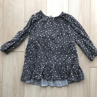 ザラキッズ(ZARA KIDS)の専用♡zara kids ワンピース&無印ボーダーロンパース (ワンピース)