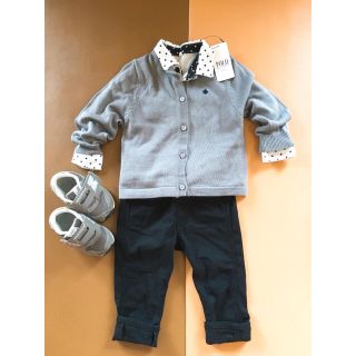 ポロラルフローレン(POLO RALPH LAUREN)の新品POLOポロカーデシャツセット売90/ラルフ breeze familiar(カーディガン)