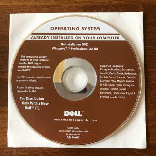 デル(DELL)のWindows7 Professional 32bit DVDとプロダクトキー付(その他)