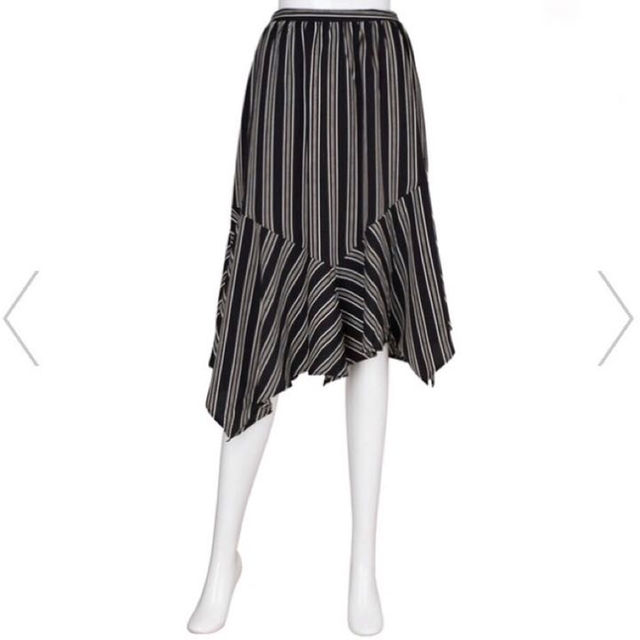 GU(ジーユー)のニュアンスヘムスカート(ストライプ・ホワイト) レディースのスカート(ひざ丈スカート)の商品写真