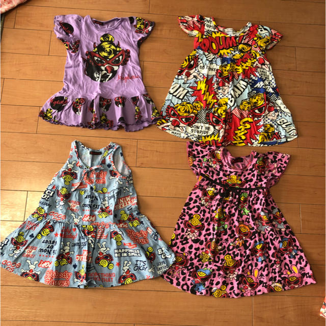 HYSTERIC MINI(ヒステリックミニ)のヒスミニ ワンピースセット100 キッズ/ベビー/マタニティのキッズ服女の子用(90cm~)(ワンピース)の商品写真