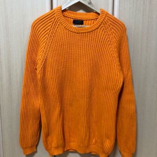 ザラ(ZARA)のzara man ニット オレンジ Mサイズ(ニット/セーター)